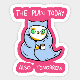 Lazy Cat Burrito Sticker